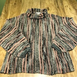 Knox Rose Coogi Style Cowl Neck Pullover Sweater Womens Size Large Soft Cozy